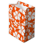 SAC CADEAU MOYEN HULA HAÏIENNE (HIBISCUS) ORANGE (Dos Angle)