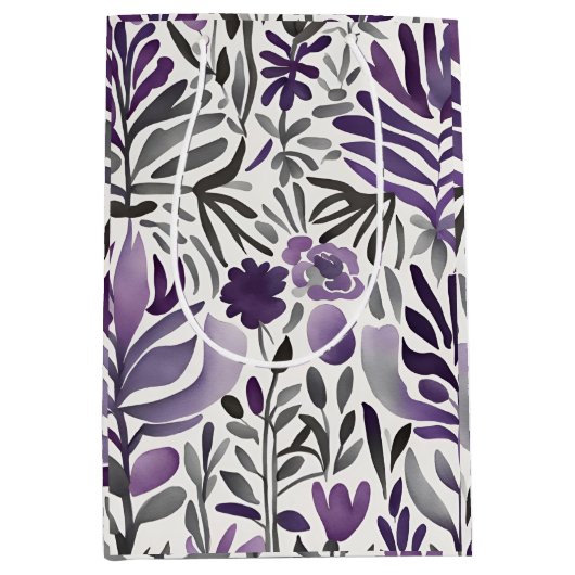 Sac Cadeau Moyen Humeur violette (Devant)