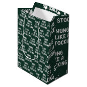 Sac Cadeau Moyen Hung Like A Stocking Christmas Funny Sarcastic (Devant Angle)