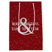 Sac Cadeau Moyen Husky de Noël Avec Écharpe Rouge (Dos)