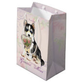 Sac Cadeau Moyen Husky Heart Maman (Dos Angle)