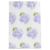 Sac Cadeau Moyen Hydrangea Aquarelle Vignette Motif (Dos)
