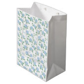 Sac Cadeau Moyen Hydrangea Bleu Tendance (Devant Angle)