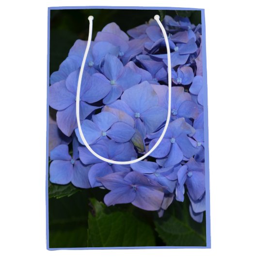 Sac Cadeau Moyen Hydrangea macrophylla violette rustique (Devant)