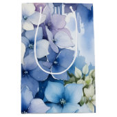 Sac Cadeau Moyen Hydrangea Pervenche Pâques (Devant)