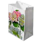 Sac Cadeau Moyen Hydrangeas et jarre de Mason (Devant Angle)