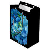 Sac Cadeau Moyen Hydrangée bleue (Dos Angle)