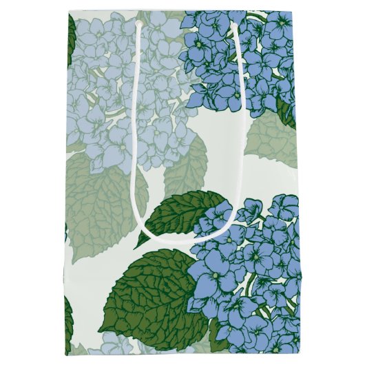 Sac Cadeau Moyen Hydrangée bleue (Dos)