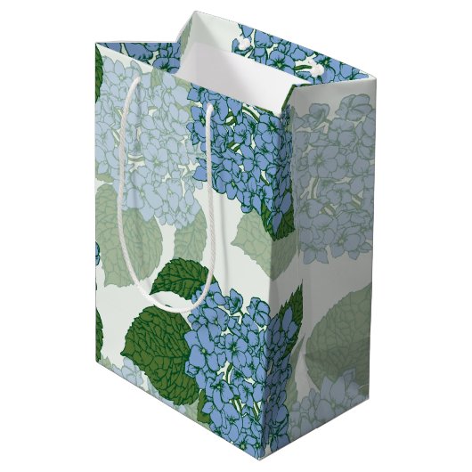 Sac Cadeau Moyen Hydrangée bleue (Dos Angle)