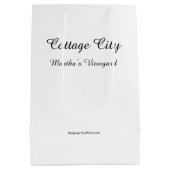 Sac Cadeau Moyen Hydrangées bleues et roses - Martha's Vineyard Med (Dos)