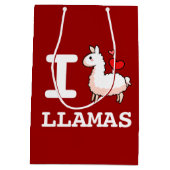 Sac Cadeau Moyen I lamas de lama (Dos)