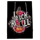 Sac Cadeau Moyen I Love Rock N Roll Guitare Électrique Peinture (Dos)