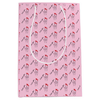 Sac Cadeau Moyen I Love You Sign Language - Sensibilisation aux Sou