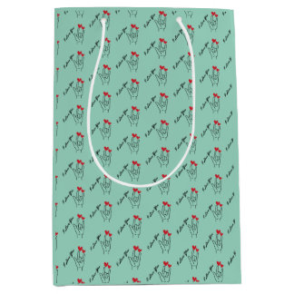 Sac Cadeau Moyen I Love You Sign Language - Sensibilisation aux Sou