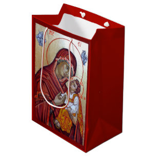 Sac Cadeau Moyen Icône De Style Byzantin De Saint Mary Teotokos