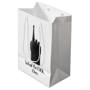 Sac Cadeau Moyen Icône Fu*k Sur L'Icône Drôle Walkie Talkie