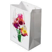 Sac Cadeau Moyen Iiris et éclaboussures de peinture à l'aquarelle (Dos Angle)