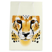 Sac Cadeau Moyen illustration de gros plan de la tête de guépard (Dos)