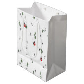 Sac Cadeau Moyen Illustration de l'ascenseur Ski Rouge (Devant Angle)