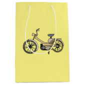 Sac Cadeau Moyen Illustration de moto jaune (Devant)