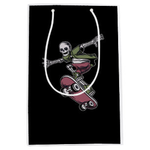 Sac Cadeau Moyen illustration du crâne avec panneau de position vol
