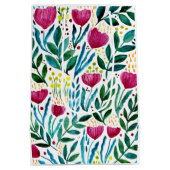 Sac Cadeau Moyen Illustration florale botanique (Dos)