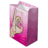 Sac Cadeau Moyen Illustration girly de la vie de sororité (Dos Angle)