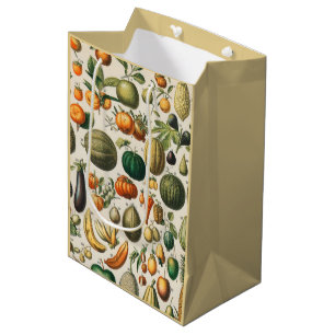 Sac Cadeau Moyen Illustration scientifique végétale des fruits