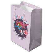 Sac Cadeau Moyen Illustration Supergirl volant vers le haut (Dos Angle)