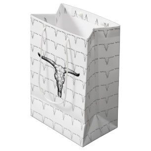 Sac Cadeau Moyen Illustration vintage de crâne d'Aurochs