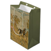Sac Cadeau Moyen Image vintage du cheval antique (Devant Angle)