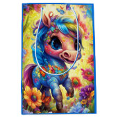 Sac Cadeau Moyen Imaginaire Cheval mignon animal (Devant)