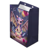 Sac Cadeau Moyen Imaginaire Cute Kawaii bébé dragon (Dos Angle)
