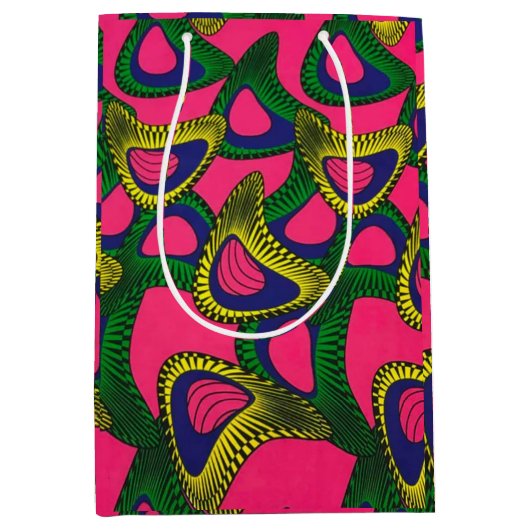 Sac Cadeau Moyen Impression Africaine (Devant)