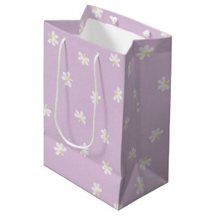 Sac Cadeau Moyen Impression Aloha hawaïenne motif doux naupaka