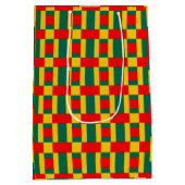 Sac Cadeau Moyen Impression bloc couleur vert jaune et rouge (Dos)