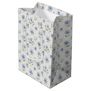 Sac Cadeau Moyen Impression botanique de fleurs sauvages cottagecor