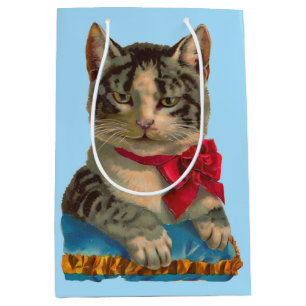 Sac Cadeau Moyen Impression de chat de tabby victorien