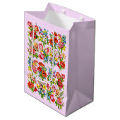 Sac Cadeau Moyen impression de collection de fleurs florales épique (Devant Angle)