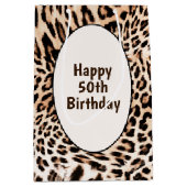 Sac Cadeau Moyen Impression de fourrure léopard 50e anniversaire (Devant)