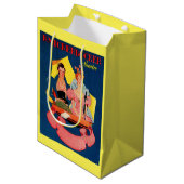 Sac Cadeau Moyen Impression de la feuille de lecture Knickerbocker  (Devant Angle)