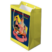 Sac Cadeau Moyen Impression de la feuille de lecture Knickerbocker  (Dos Angle)