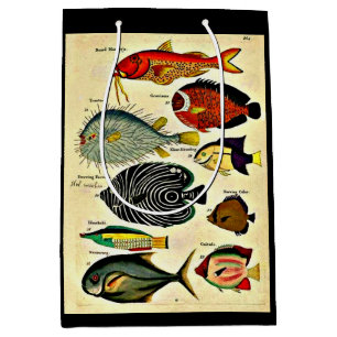 Sac Cadeau Moyen impression de poisson d'époque