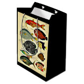 Sac Cadeau Moyen impression de poisson d'époque (Dos Angle)