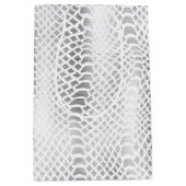 Sac Cadeau Moyen Impression de serpent argenté (Devant)