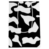 Sac Cadeau Moyen Impression de vache noir blanc (Dos)