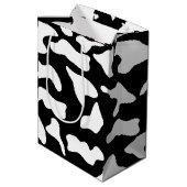 Sac Cadeau Moyen Impression de vache noir blanc (Dos Angle)
