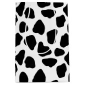 Sac Cadeau Moyen Impression de vache noire et blanche (Devant)