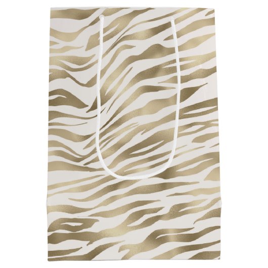 Sac Cadeau Moyen Impression Gold Zebra (Dos)