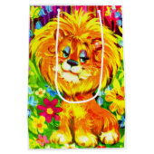 Sac Cadeau Moyen imprimé de lion (Dos)